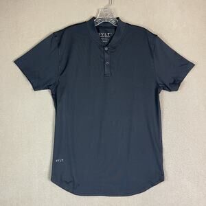 BYLT Basics Polo Shirt‎ Mens S Dark Gray Drop Cut Stealth Performance Stretch